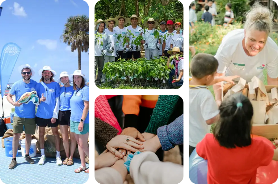 Earth Breeze volunteers supporting their community